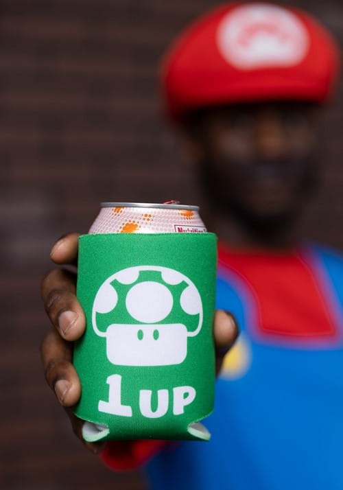 1 Up Green Super Mario Bros. Can Cooler