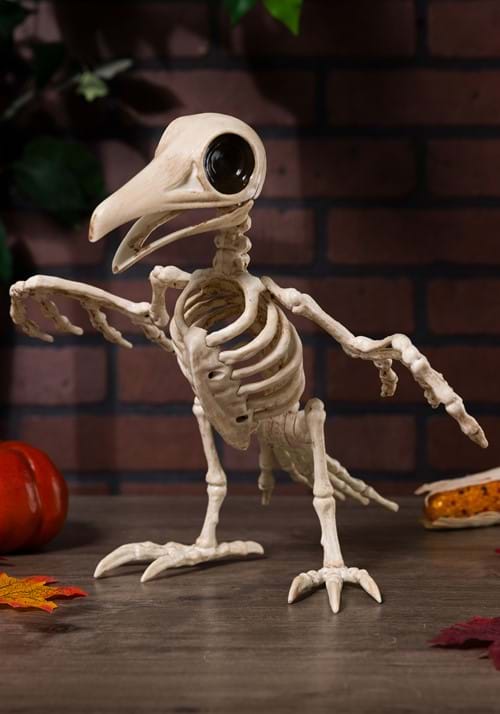 10.5-Inch Creepy Skeleton Raven Decoration