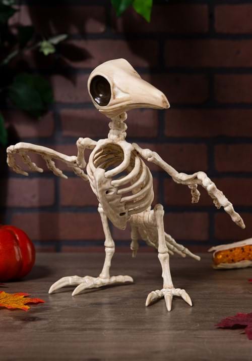 10.5-Inch Creepy Skeleton Raven Decoration