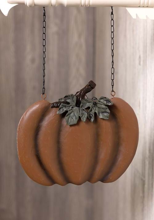 10-Inch Hanging Orange Pumpkin Decoration
