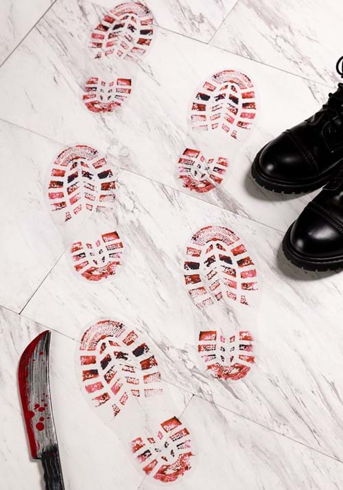 11-Inch Bloody Shoe Prints PVC Decoration
