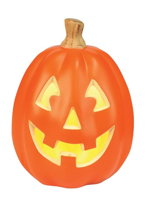 12-Inch Smiling Light Up Pumpkin Decoration