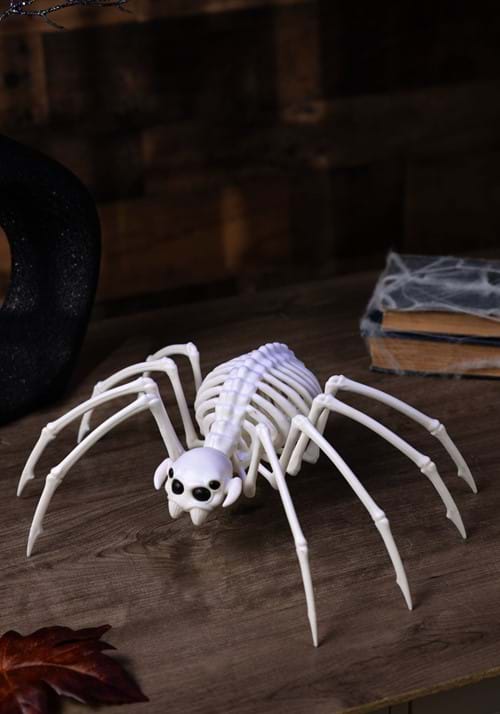 13.6 Black Light Spooky Ghostly Spider Skeleton Decoration
