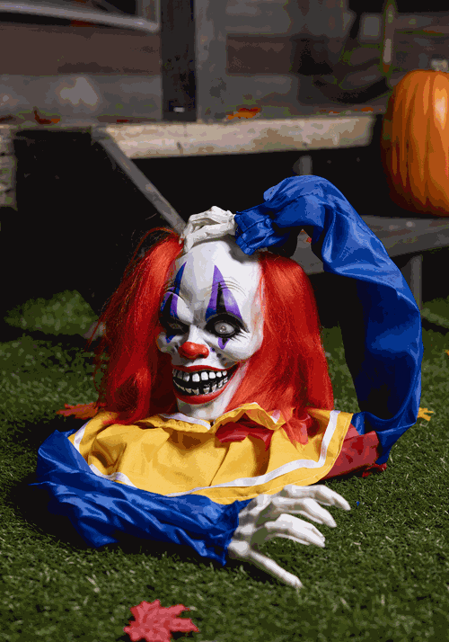 14-Inch Head Popping Clown Ground Breaker Animated Decoration