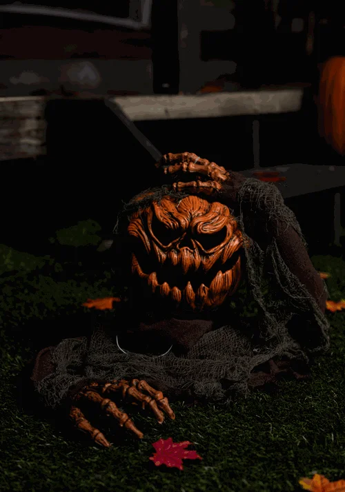 14-Inch Head Popping Pumpkin Ground Breaker Animated Decoration
