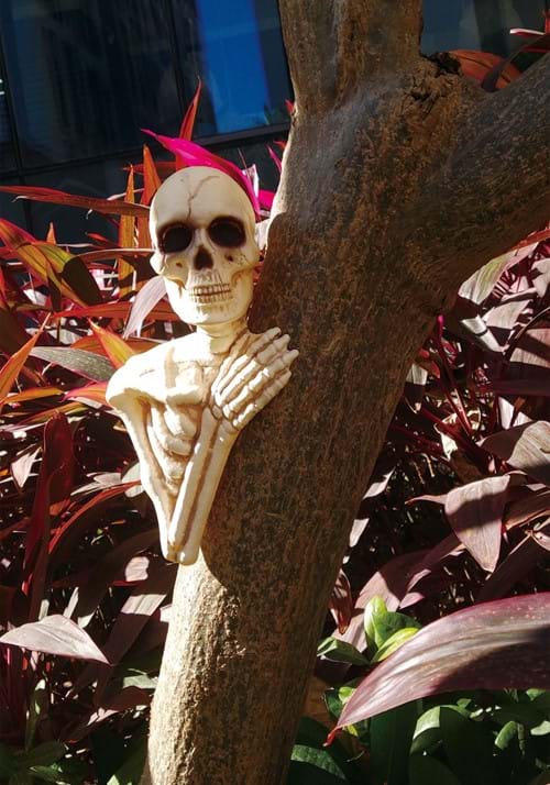 14-Inch Skeleton Tree Peeker Decoration Prop