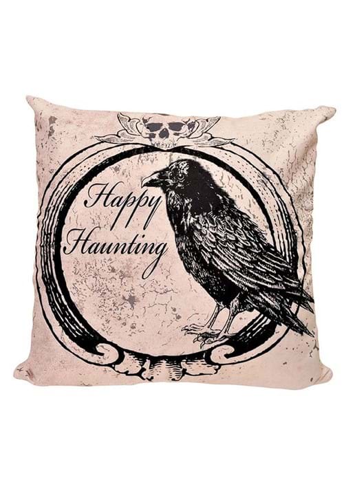 Happy Haunting Raven 18-Inch Pillow Cover 4 Happy Haunting Raven 18-Inch Pillow Cover