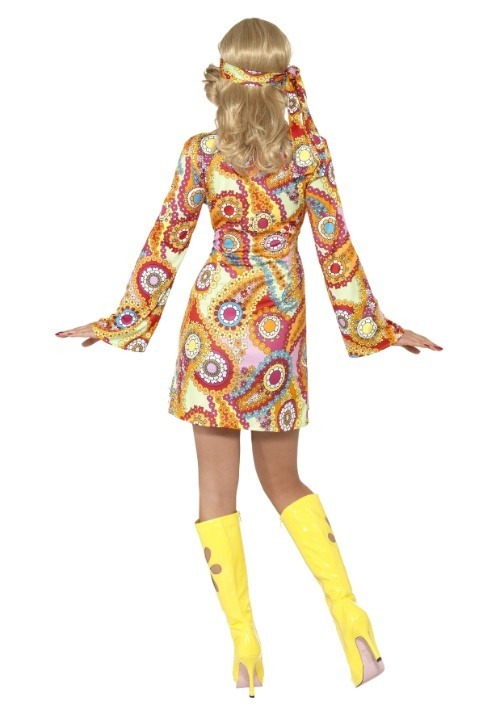1960s Paisley Hippie Costume for Women