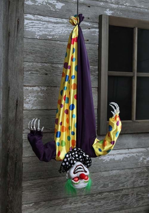 2.8FT Hanging Evil Clown Animated Decoration