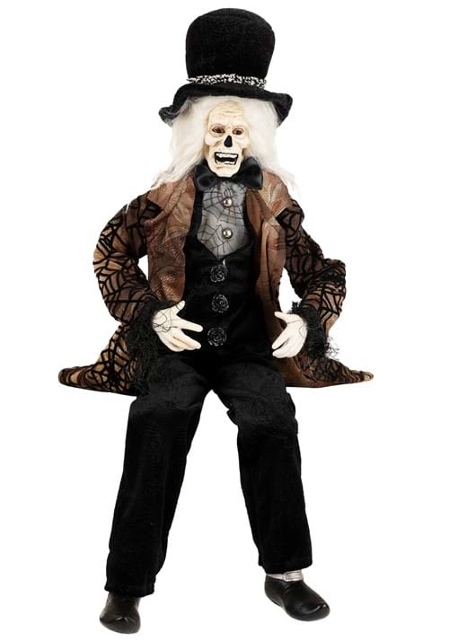 24-Inch Posable Sitting Zombie Man Halloween Decoration