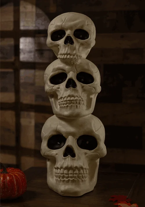 27.5-Inch Light Up Skull Totem Prop