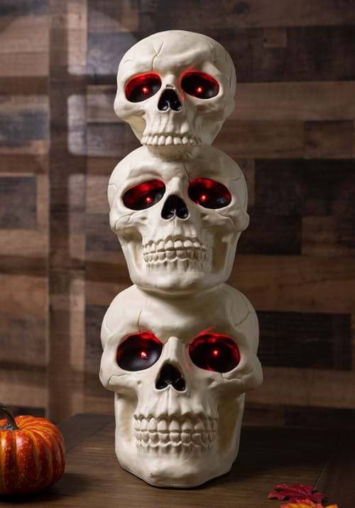 27.5-Inch Light Up Skull Totem Prop