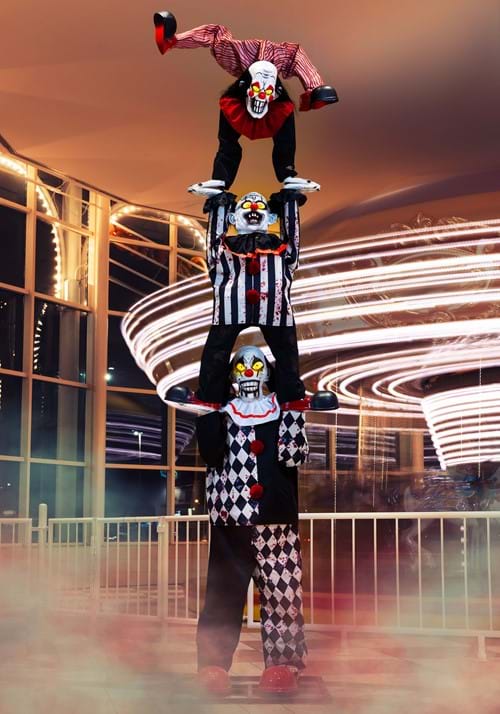 12FT 3-Stacked Acrobatic Clowns Animatronic - Brick Thunder