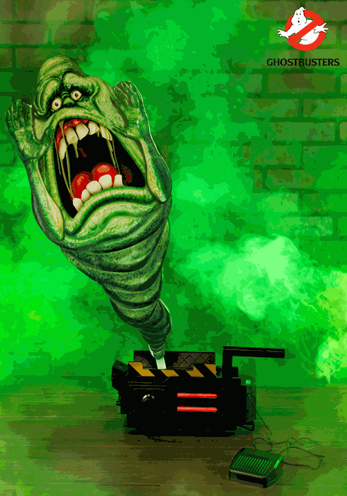 2.6FT Ghostbusters Ghost Trap Slimer Animatronic Decoration