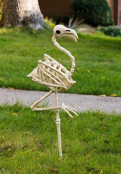34-Inch Skeleton Flamingo Prop Decoration