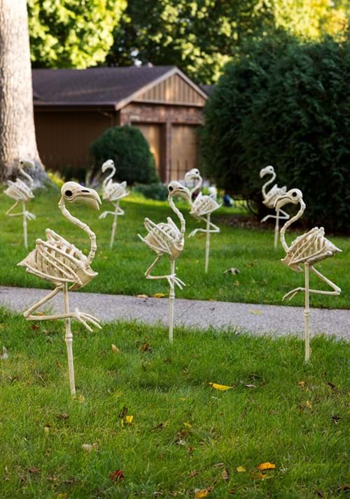 34-Inch Skeleton Flamingo Prop Decoration