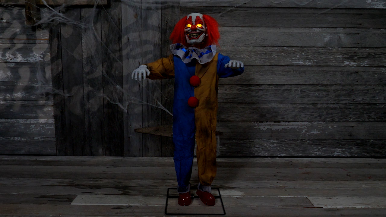3FT Little Top Evil Clown Animated Decoration