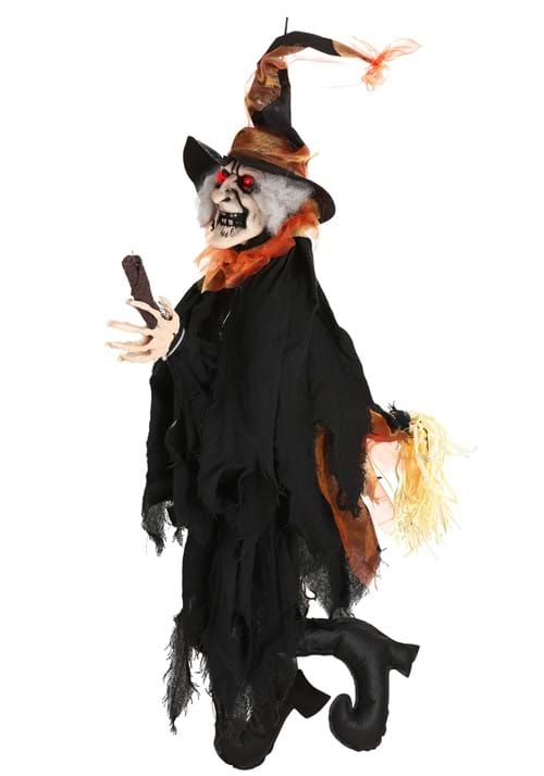 3 Foot Kicking Witch Animated Decoration 3 3 Foot Kicking Witch Animated Decoration