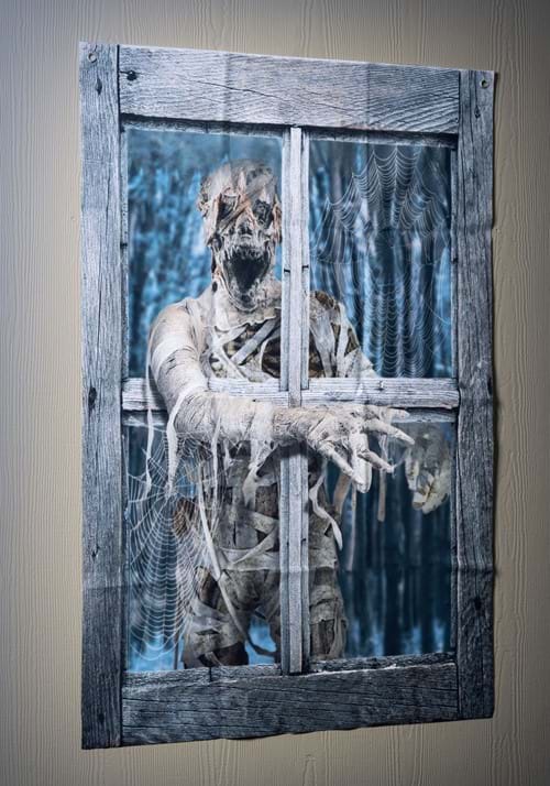 47-Inch Mummy Crashing the Window Printed Curtain Prop