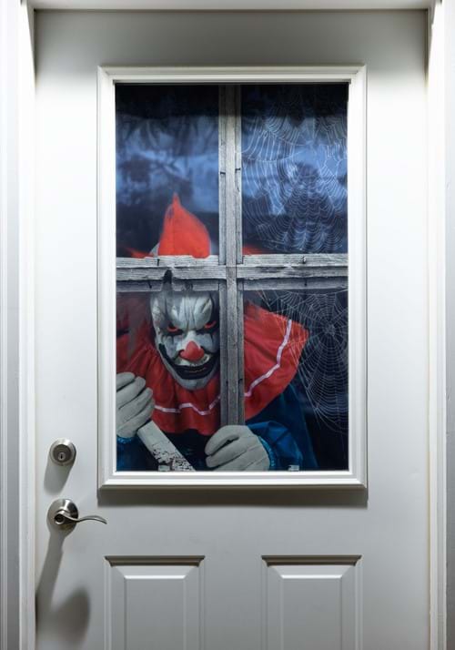 47-Inch Clown Outside the Window Printing Curtain Decoration