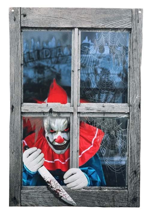 47-Inch Clown Outside the Window Printing Curtain Decoration 3 47-Inch Clown Outside the Window Printing Curtain Decoration