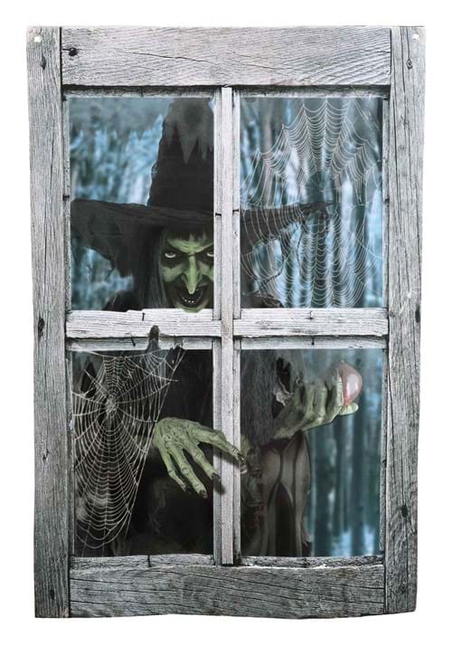 47-Inch Outside the Window Witch Printed Curtain Decoration