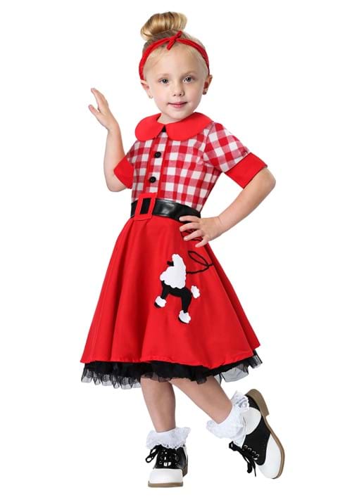 Girl's Toddler 50's Darling Costume Dress