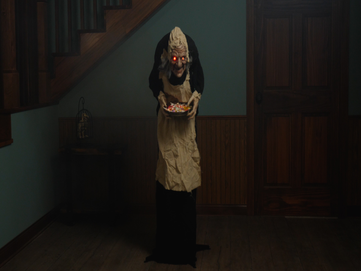 5FT Greeter Old Lady Hag Animated Decoration - Scream Saver 3 5FT Greeter Old Lady Hag Animated Decoration - Scream Saver
