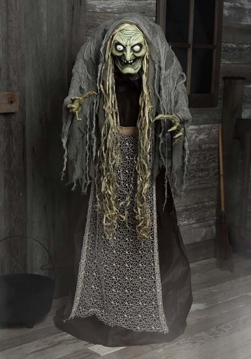 5FT Animatronic Hag the Witch Decoration - Scream Saver