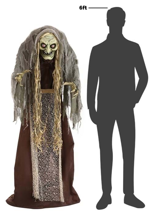 5FT Animatronic Hag the Witch Decoration - Scream Saver 8 5FT Animatronic Hag the Witch Decoration - Scream Saver