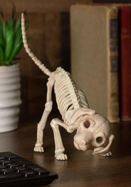 7.5-Inch Halloween Puppy Skeleton Decoration