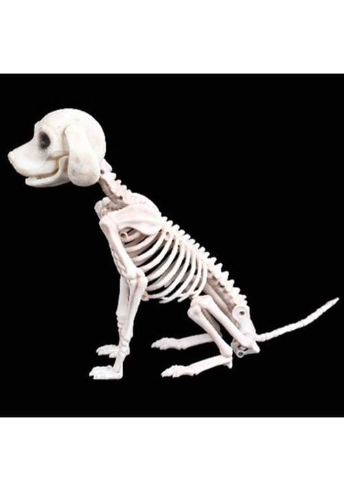 7.5-Inch Sitting Skeleton Puppy Decoration