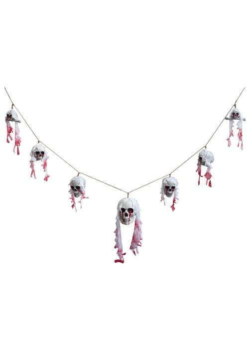 70-Inch Bloody Skull Garland Prop Decoration