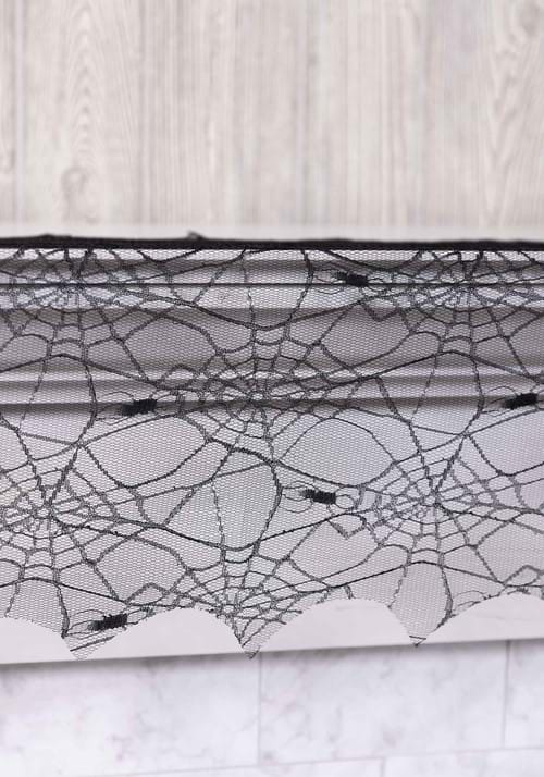 72-Inch Spider Web Black Mantel Scarf Decoration