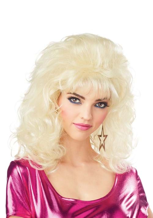 80's Big Hair Blonde Women's Costume Wig
