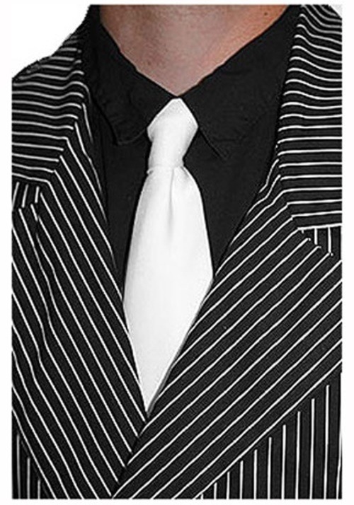 White Gangster Tie for Men