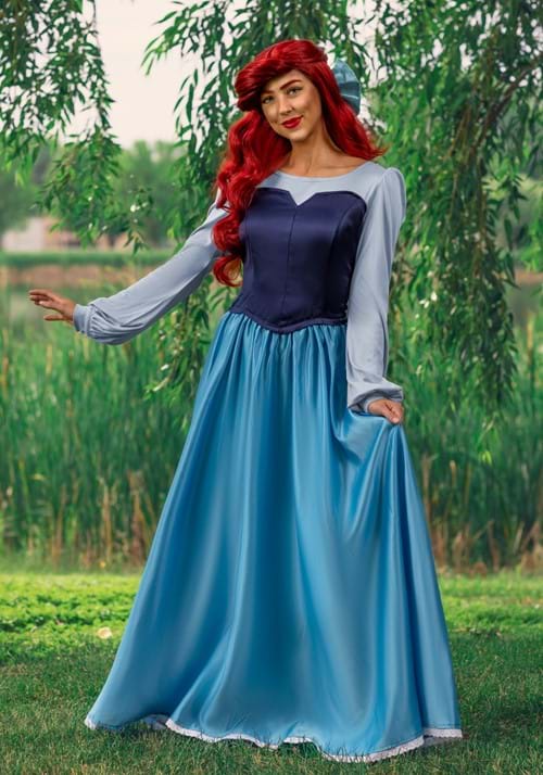 Disney Women's The Little Mermaid Ariel Blue Dress Costume 4 Disney Women's The Little Mermaid Ariel Blue Dress Costume