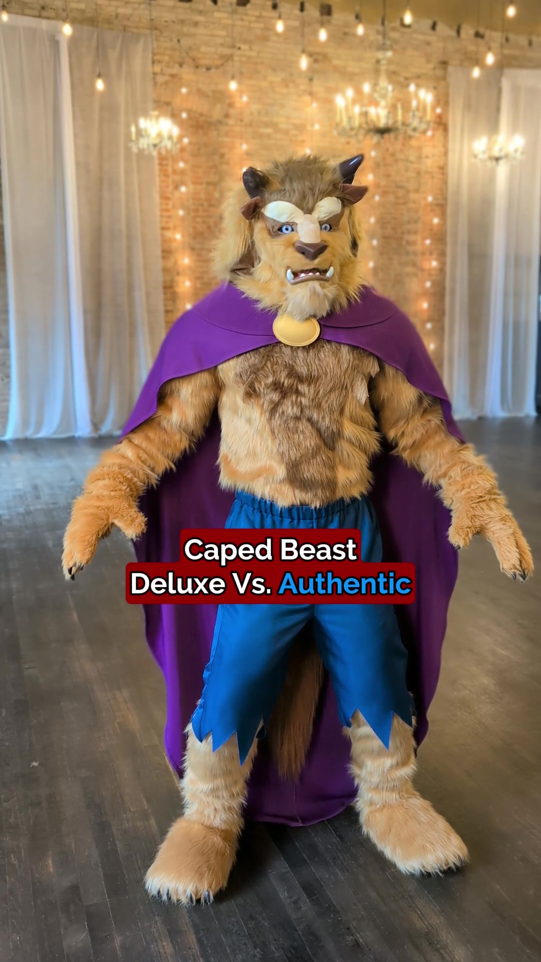 Authentic Caped Disney Beast Men's Costume 4 Authentic Caped Disney Beast Men's Costume