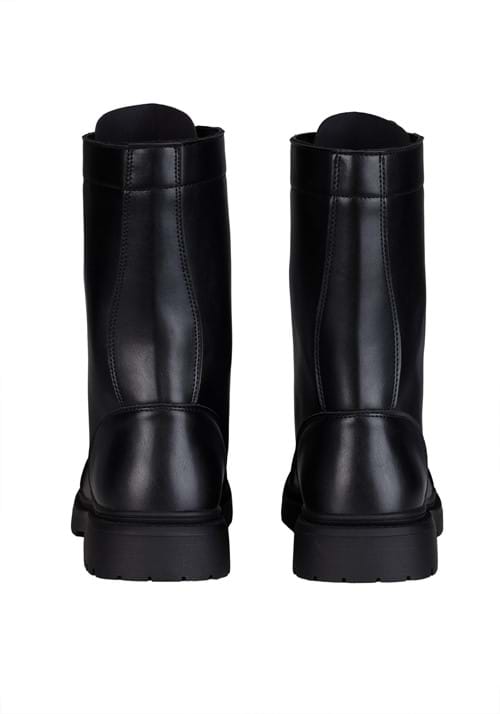 Black Combat Costume Boots for Adults