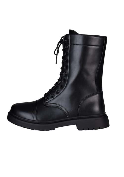 Black Combat Costume Boots for Adults