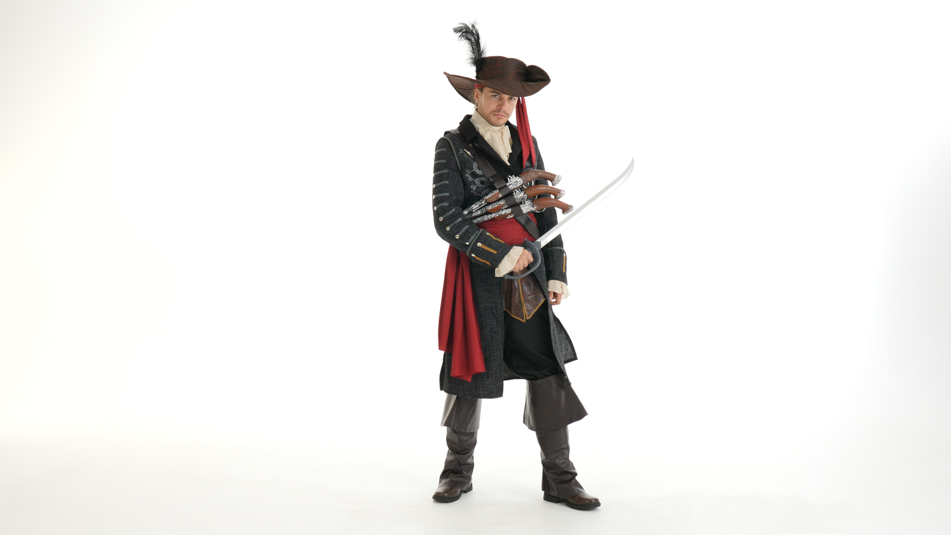 Blackbeard Men's Costume 3 Blackbeard Men's Costume