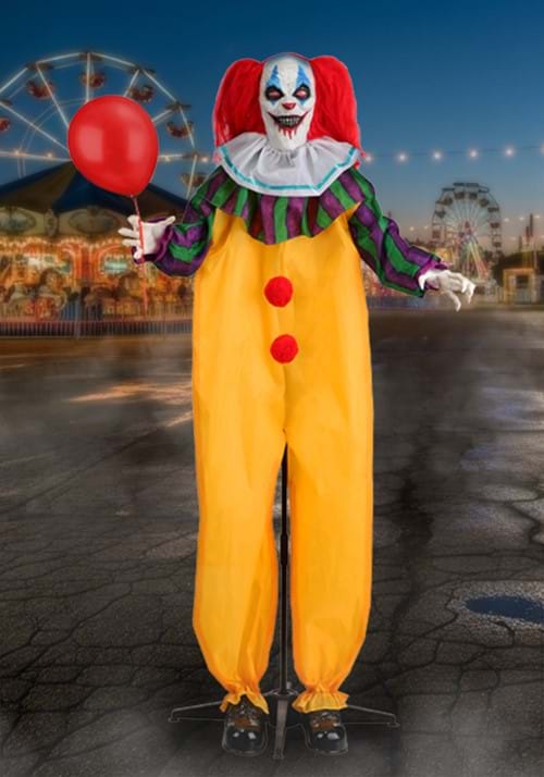 5.5FT Animatronic Nickles the Nightmare Clown Decoration - Scream Saver