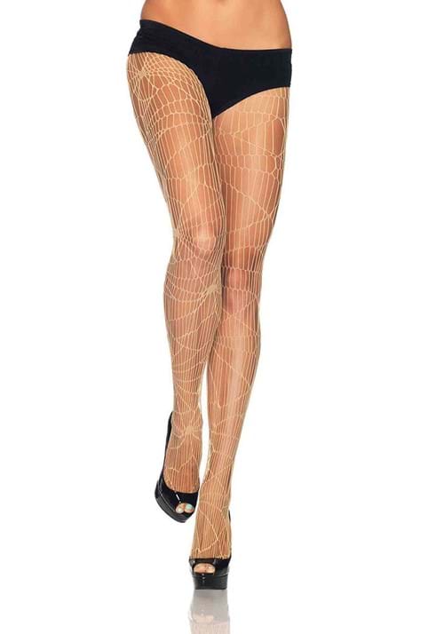Nude Distressed Net Tights for Women