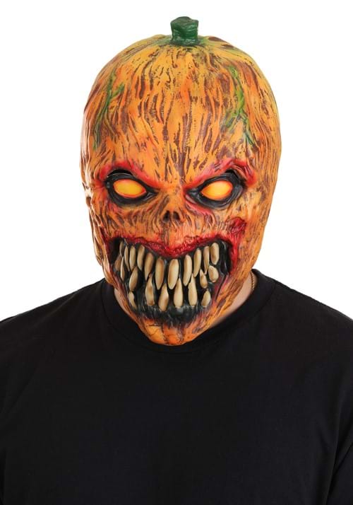 Carnivorous Pumpkin Costume Mask for Adults