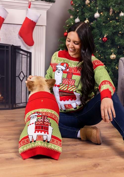 Christmas Llama Ugly Sweater for Adults