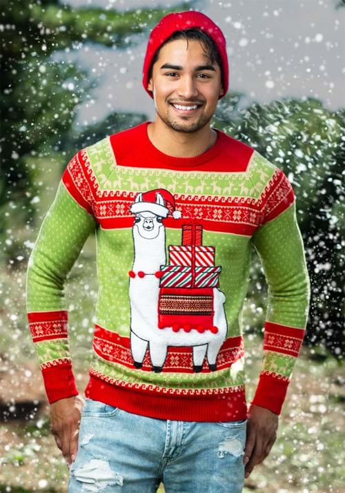 Christmas Llama Ugly Sweater for Adults