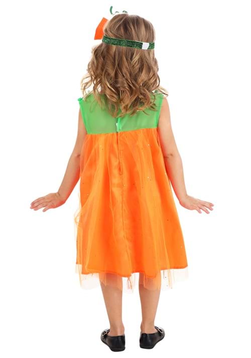 Girl's Toddler Shimmering Pumpkin Costume