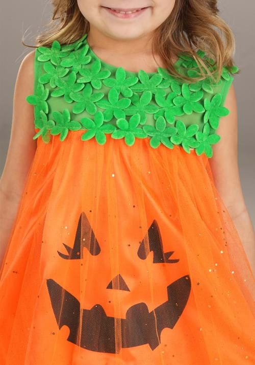 Girl's Toddler Shimmering Pumpkin Costume