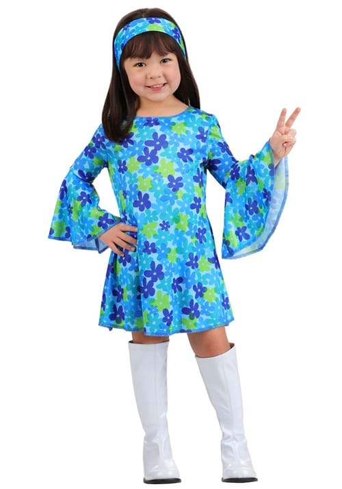 Girl's Wild Flower 70's Disco Toddler Costume Dress