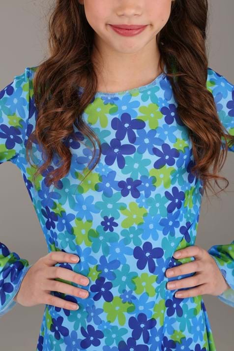 Girl's Wild Flower 70's Disco Toddler Costume Dress 4 Girl's Wild Flower 70's Disco Toddler Costume Dress